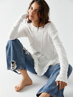 We The Free White Care Free Tunic Lg